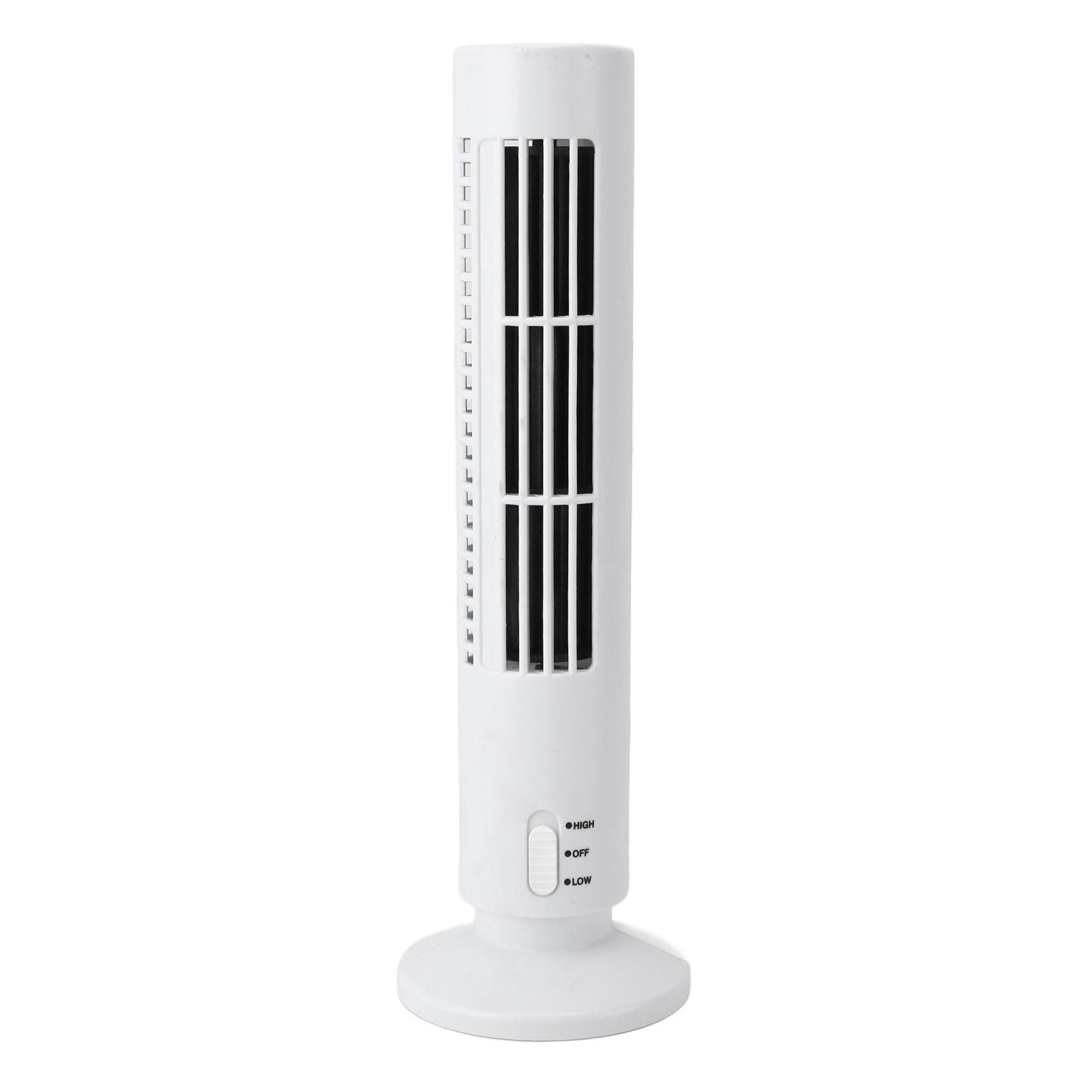 

Tower Fan Bladeless Desk Fan Quiet Cooling 2 Gears USB Desktop Table Tower Fan for Bedroom