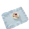 Set di tovagliette a righe rosa e blu con volant Carina Decorazione da Tavola per Cucina Sala da Pranzo Festa per la Colazione Napin