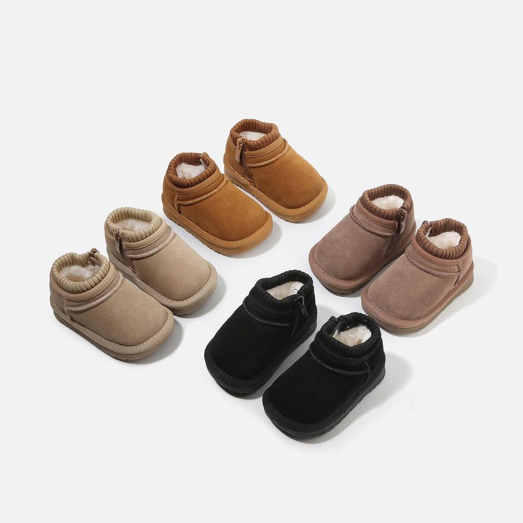 2025 Autumn/Winter Toddler Boots: Cozy Fleece-Lined Cotton, Soft Non-Slip Sole, Comfortable Baby Shoes