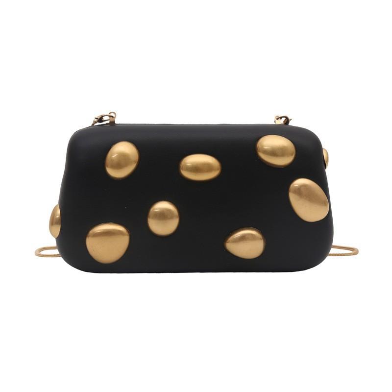 

High-end Chain Cross-body Box Bag Female Niche Design Acrylic Handheld Dinner чорний