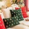 Sequin Christmas Tree Embroidery Pillow Case Snowflake Plush Pillow Christmas Ornament Gift Cushion Cover Core-Free