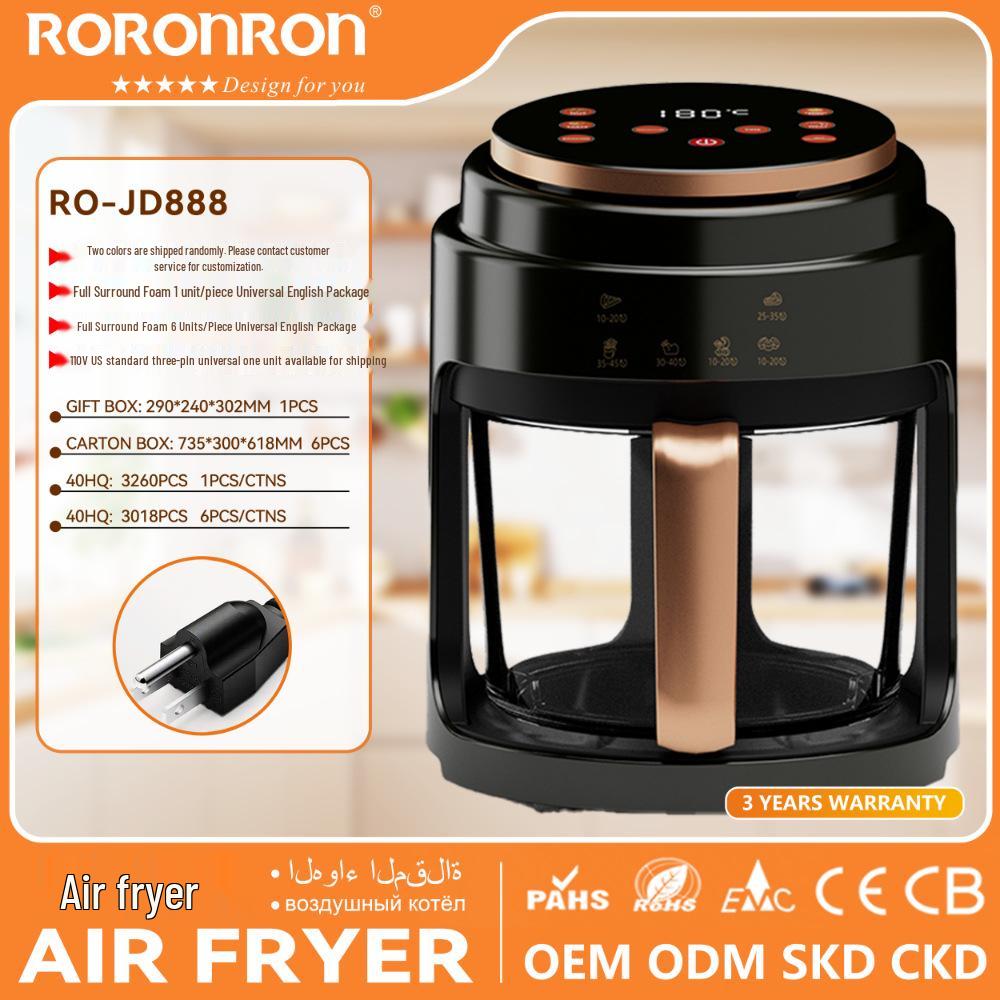 Smart Air Fryer with Visible Glass