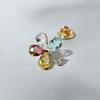 Five-Petal Flower Zircon Brooch Pin for Blouse Collars