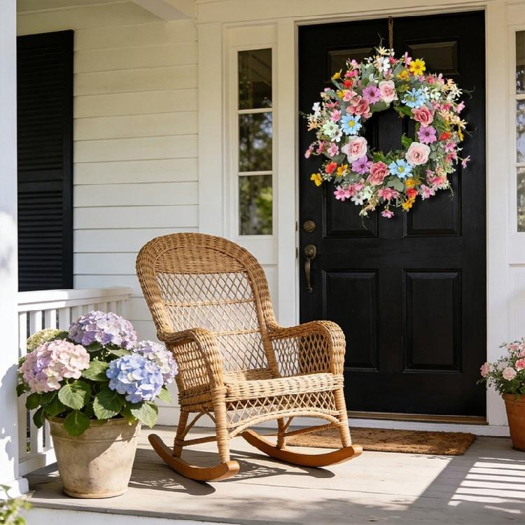 Fascinating Handcrafted Silk Daisy Wreath Adds A Touch Of Natural Charm To Your Space Ideal For Festivals And Gatherings
