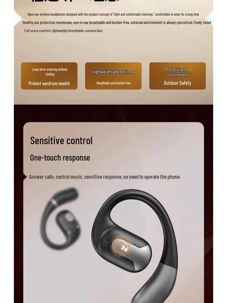 Monster AC317 Open-Ear Bluetooth Headphones: Ear-Hook Style, Noise Cancelling, Superior Sound, Extended Battery Life