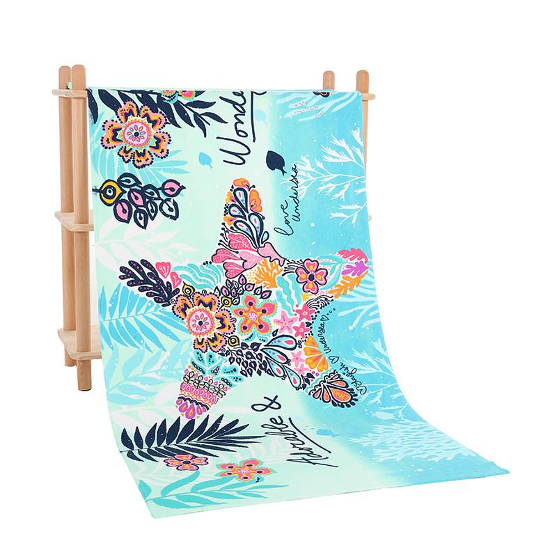 Vibrant Colorful Print Microfiber Bath Towel Ideal For Swimmers And Beach Lovers