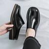 Leather Half Shoes for Men Mules Large Size Backless Loafers Slippers Semi-Drag Casual Shoes Outdoor Slides Sandal Slip On Flats