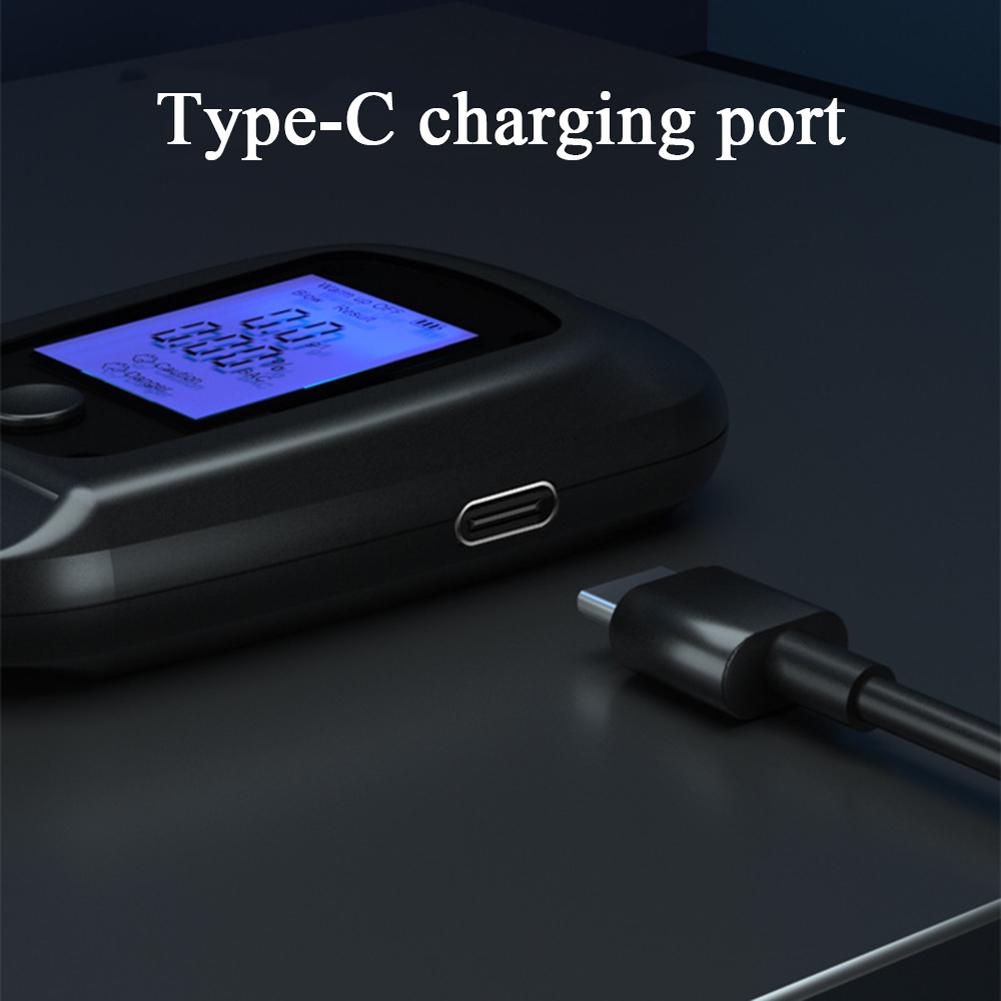 Digital Alcohol Meter Handheld Alcohol Analyzer USB Rechargeable Portable Alcohol Tester LCD Display Professional Grade Accuracy