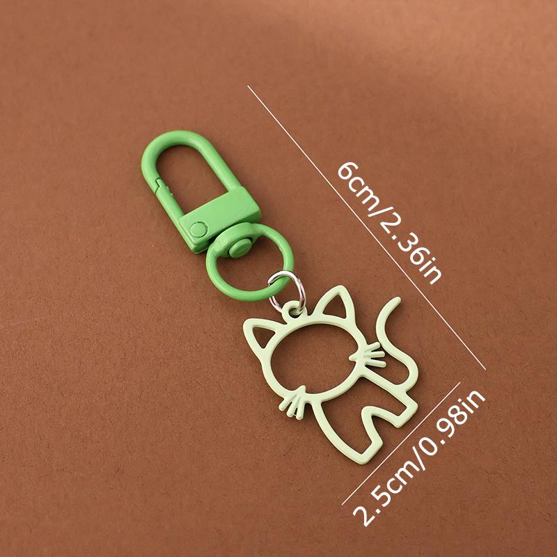 1PC Lobster Buckle Keychain Marker Alloy Creativity Cat Keychain Decoration DIY Gift Pendant Design Party