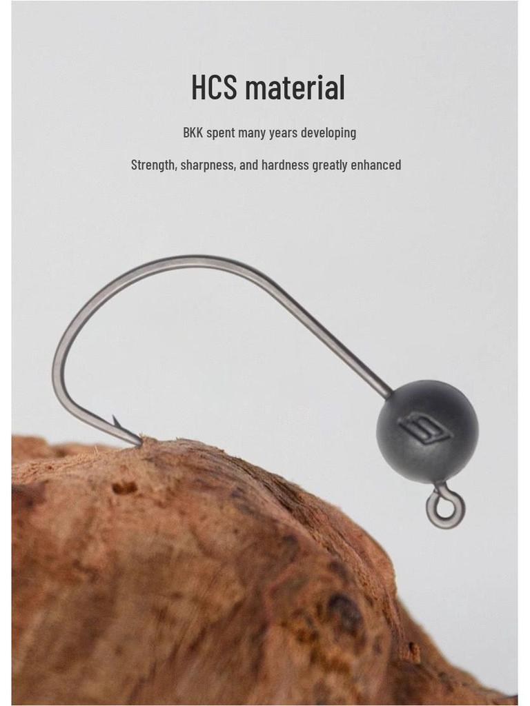 BKK Micro Resin Tungsten Jigs 8007 Inchwacky Haken Kunstaas voor Baars en Zachte Aaswormen