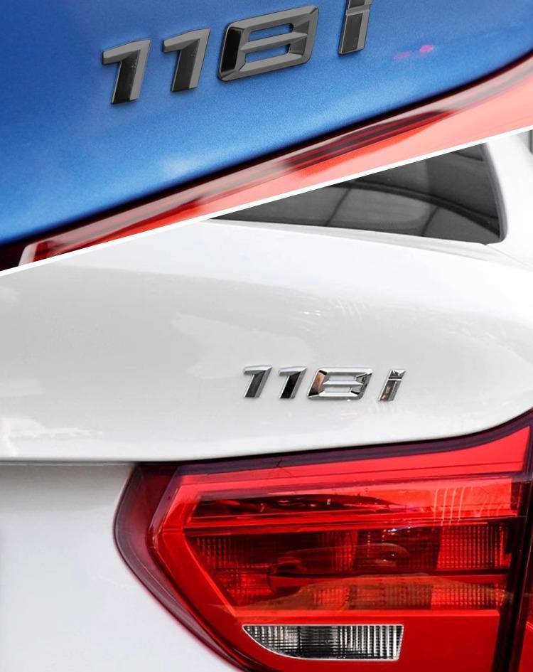 ABS Auto Kofferraum Buchstaben Logo Plakette Emblem Aufkleber für BMW 1er Serie 116i 118i 120i 125i 130i 135i 140i E81 E82 E87 E88 F20 F21 bis2
