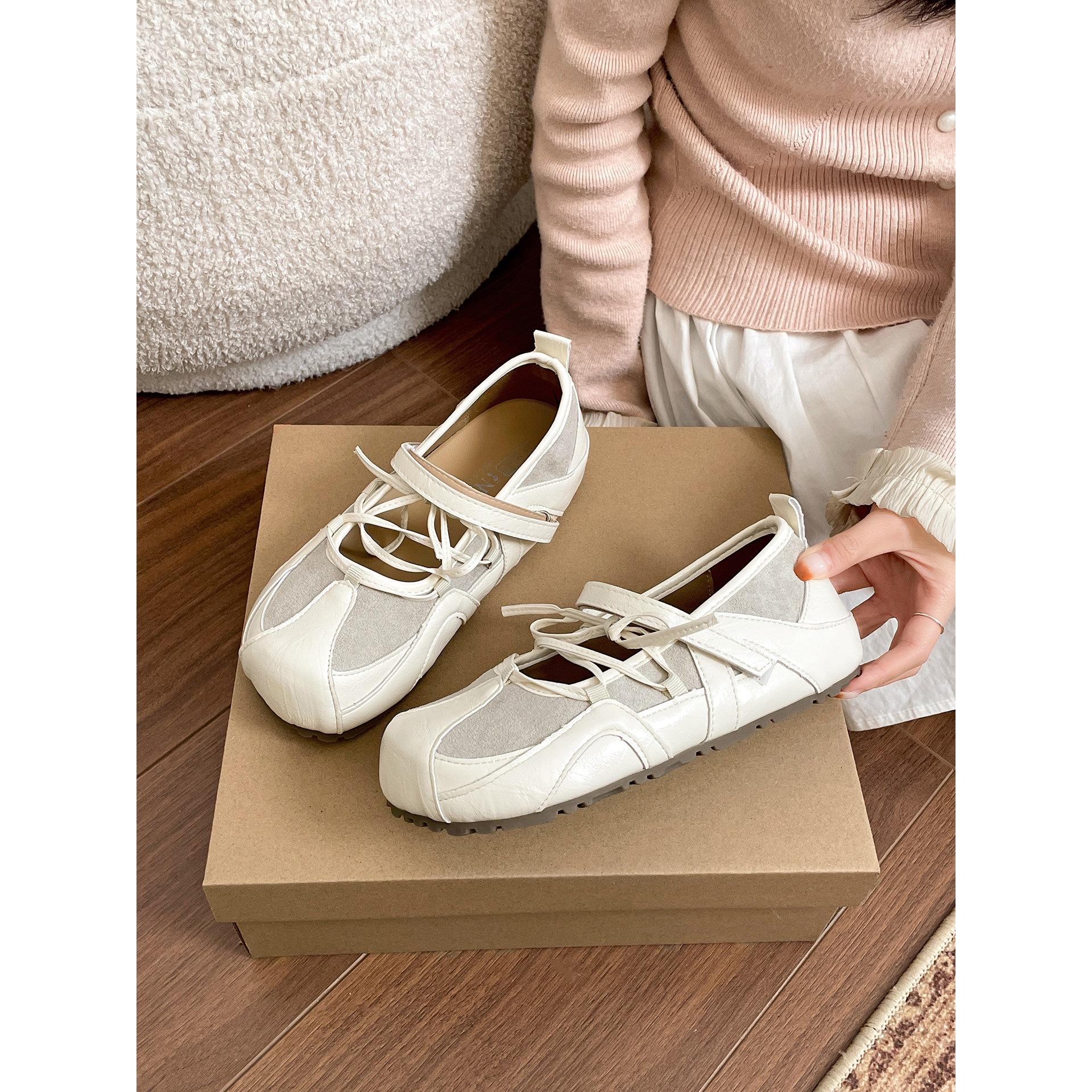 Wang Fan white thick-soled shallow-mouth single shoes 2026 spring and autumn heightening soft-soled Mary Jane shoes 35