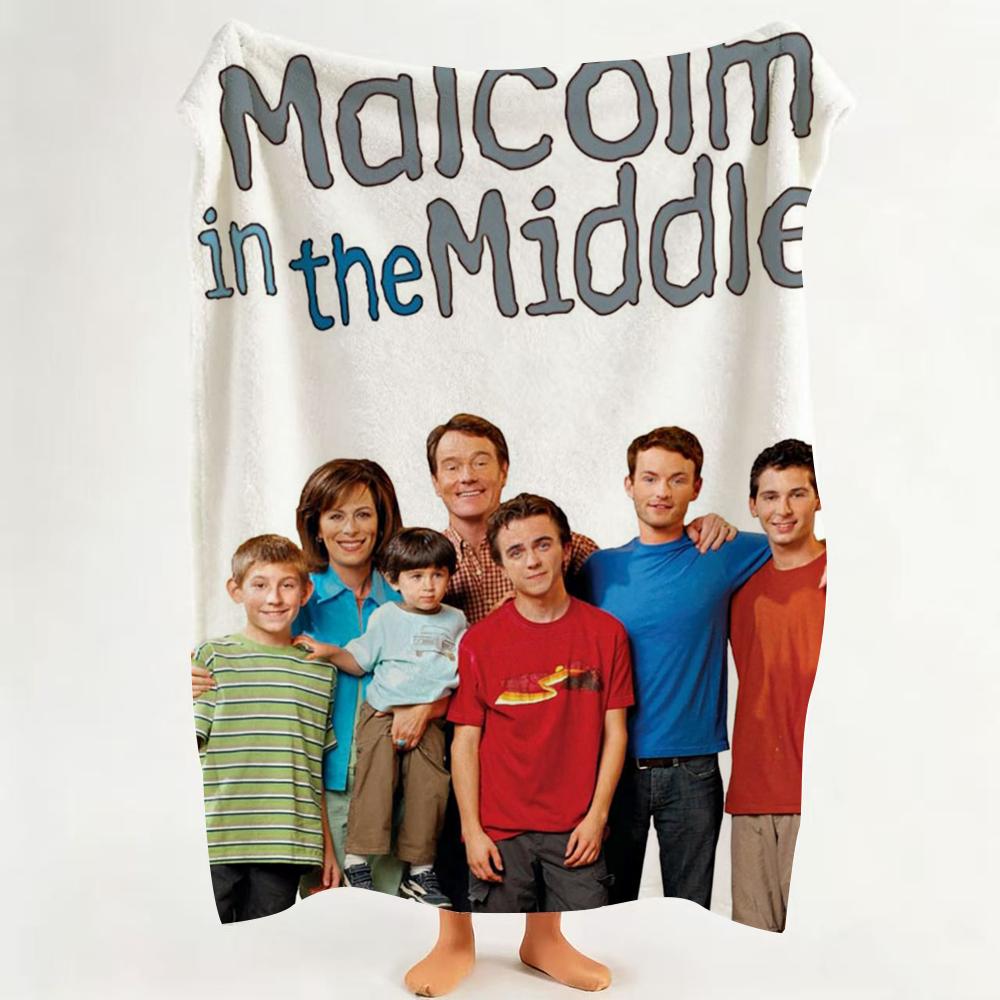 

Series M Malcolm i in t the M Middle Throw Flannel Throw Blanket Suitable for Sofa Living Room Bedroom 75cmx90cm