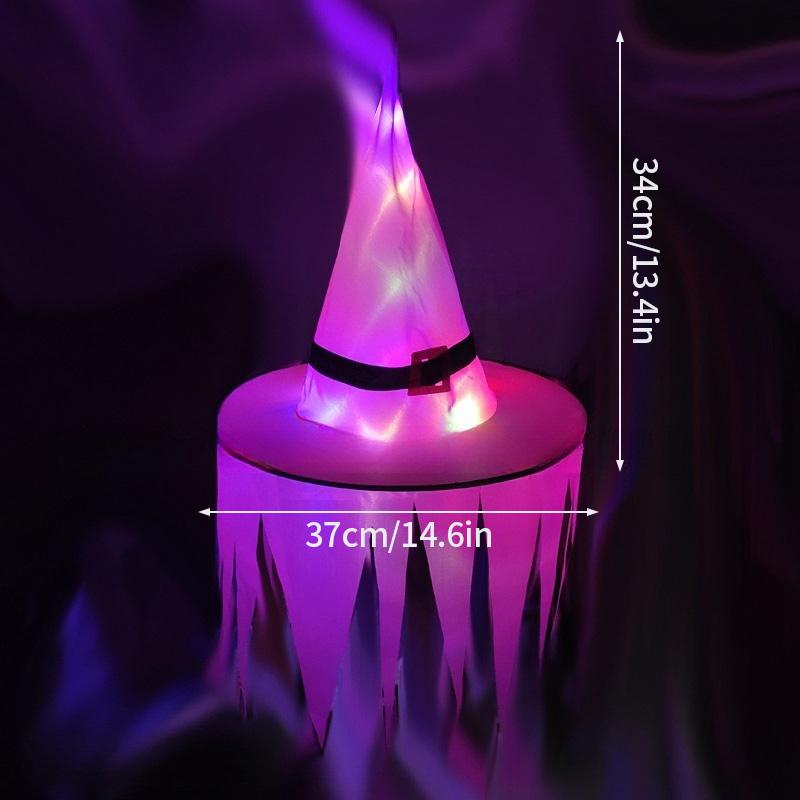 Chapéu de Bruxa LED Decoração Halloweeen Exterior Chapéu LED Bruxa Cosplay Dia dos Mortos Mexicano Festa Bola Mago Cosplay Para