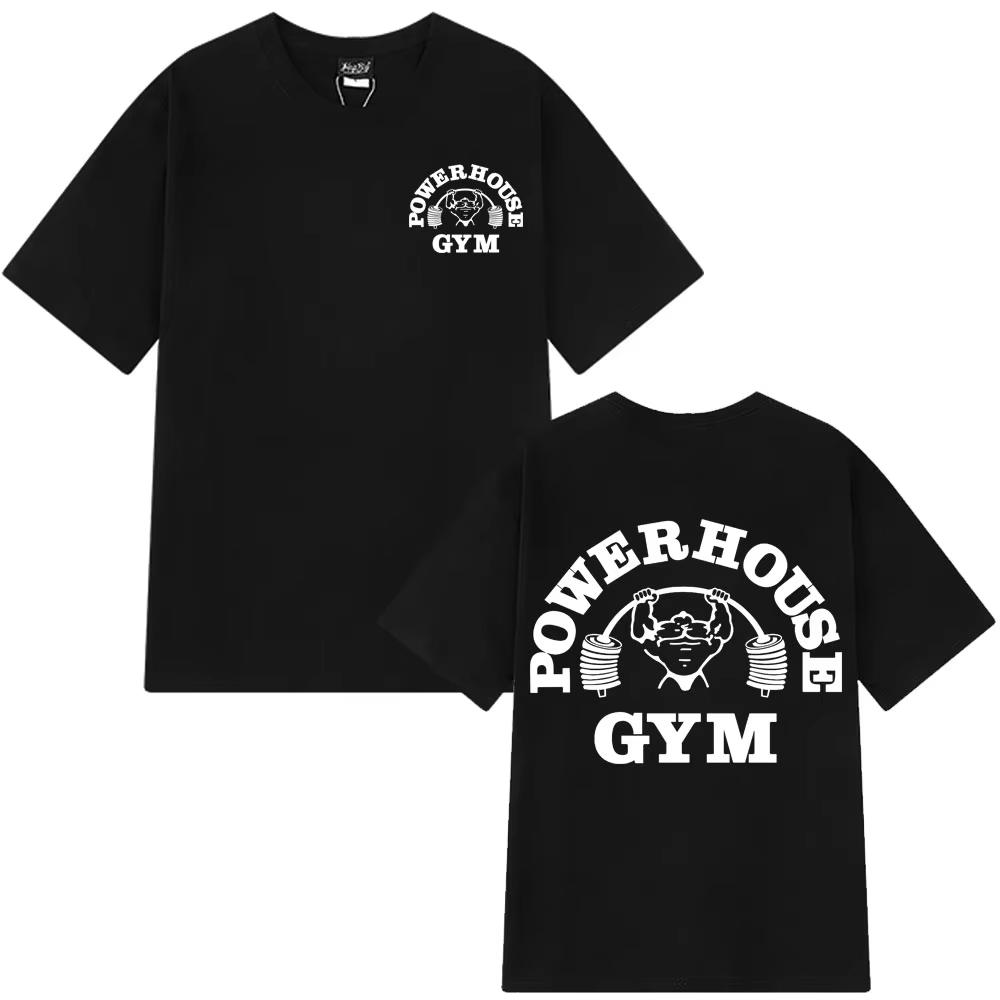 Мужские и женские футболки с графическим логотипом спортзала Olympia Fitness, летние футболки с коротким рукавом, винтажные футболки для мужчин, топы из чистого хлопка L