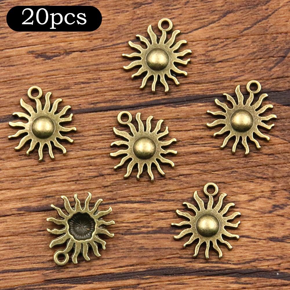 

20 шт. подвески в виде солнца, подвеска в виде солнца, изготовление ювелирных изделий своими руками бронзовый
