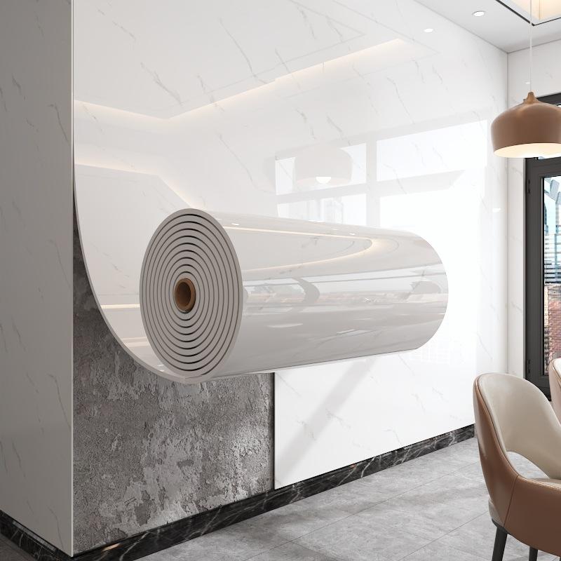 1 Rotolo Marmo Spesso Schiuma Piastrella Imitazione Carta da Parati Autoadesiva Decorazione Camera da Letto Soggiorno Bagno Impermeabile Adesivo Murale