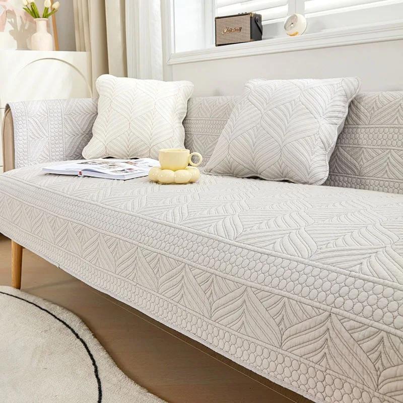 

Нескользящая ткань Хлопковое полотенце для дивана Супермягкий Толстый Чехол на сиденье Чехол для дивана L-образной формы Секционный Нескользящий Чехол для дивана для гостиной 70x70