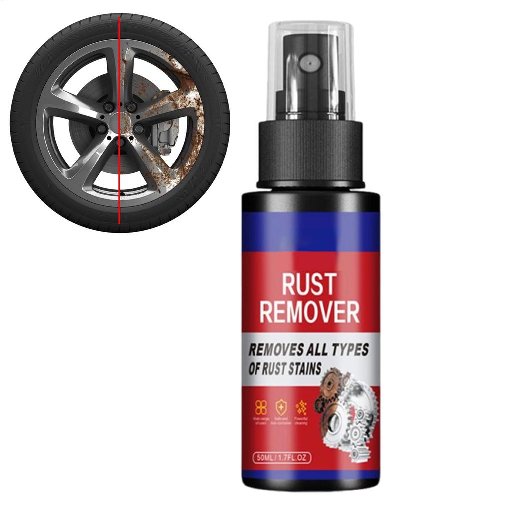 Car Rust Removal Spray Metal Car Detailing Spray Rust Dissolver Iron Stain Cleaner Auto Polishing Care for Equipment Tools