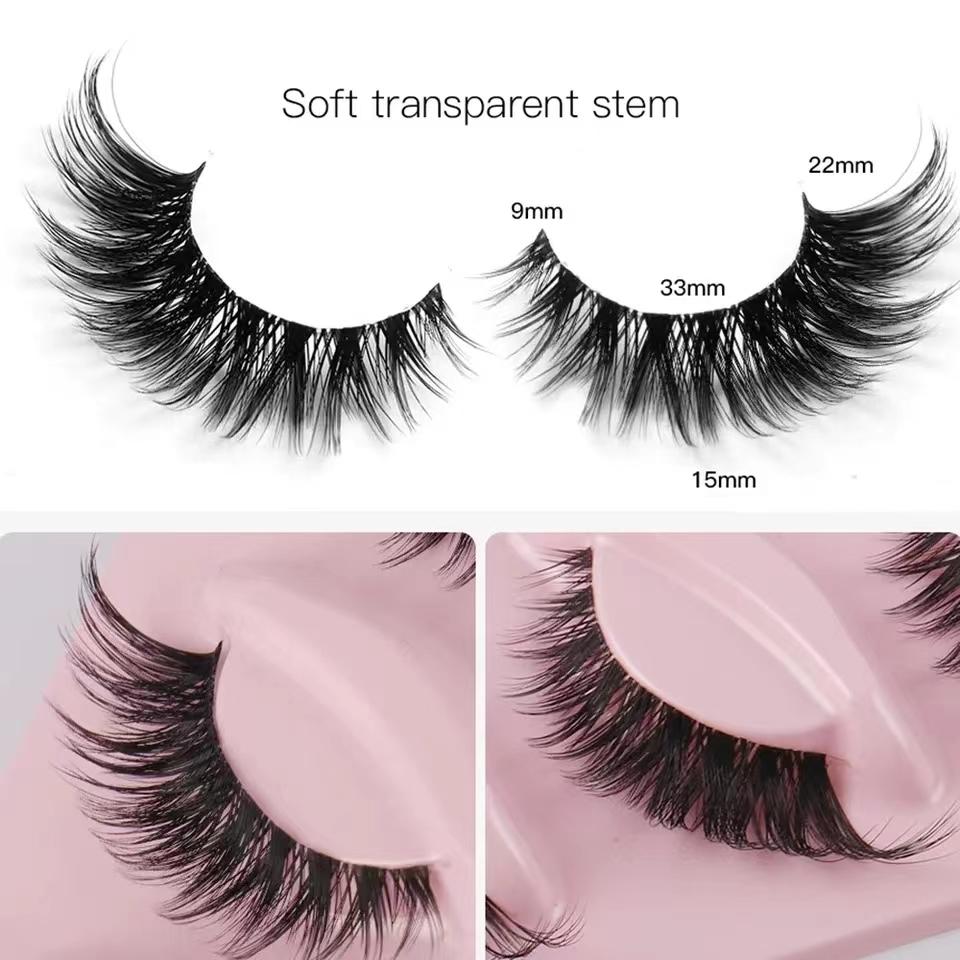 Makeup 5 Pairs Cat Eye Lashes Faux Eyelashes  Eye Elongated False Eyelashes