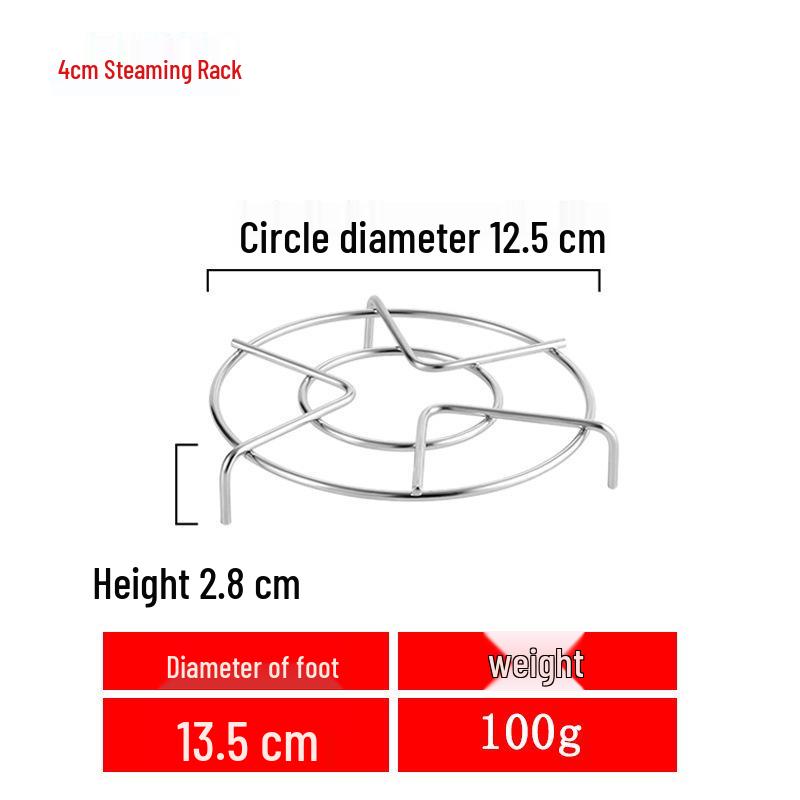 Stainless Steel Multi-purpose Steaming Rack with Anti-scalding Insulation - Ideal for Kitchen Steaming, Eggs, Rice, and Vegetables