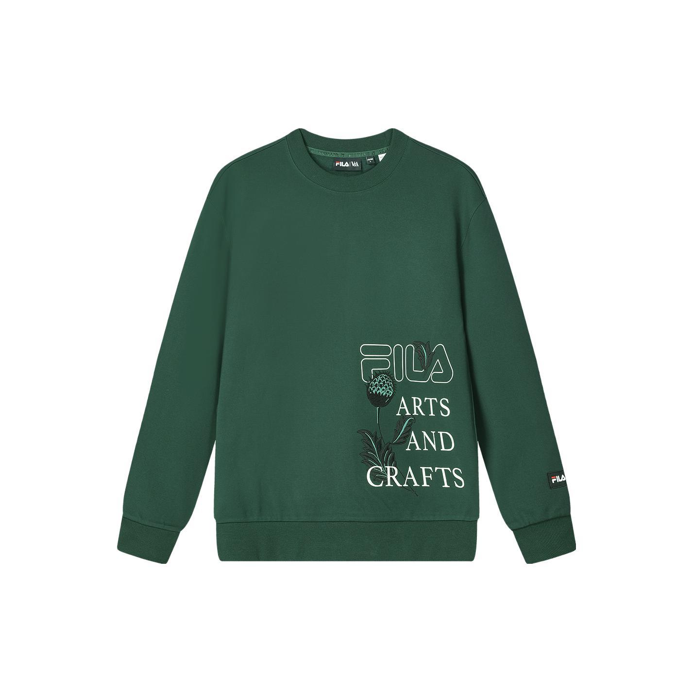 FILA x V&A HERITAGE Свитшот Мужской Ночной Зеленый F11M418206F-GN L