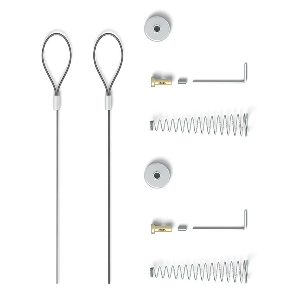 Sturdy Black Coated Alloy Gate Latches Pulls and Spring Set Portable Accessory for Security Door Operations 2 Set