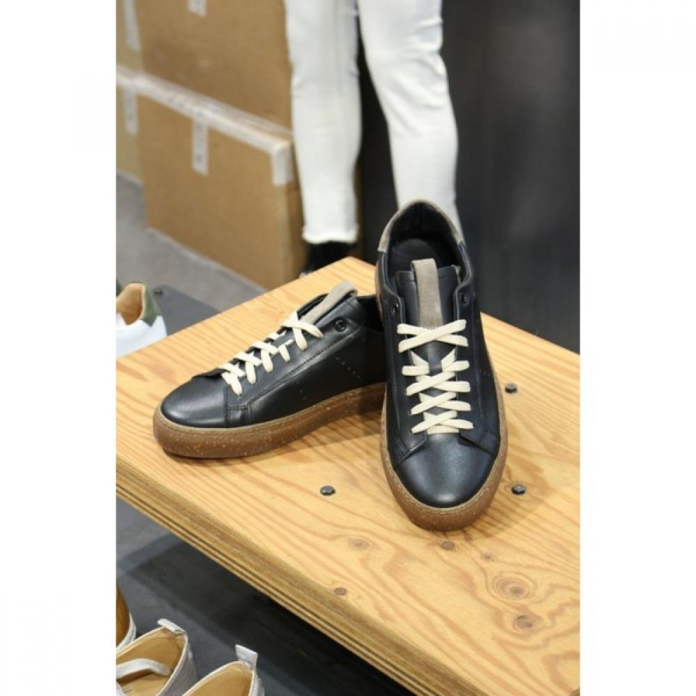 

Panicalle Mario Black Napa Leather Suede Mix Vintage Sneakers F aFo50bk 275/Single item