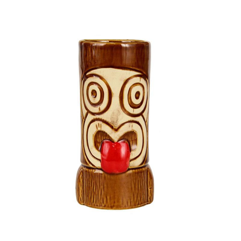 Creative Ceramic Cup TIKI Cup Bar Playing Cards Witch Doctor Statue Hawaiian Cocktail Cup Personalized Wine Glass Best Gift Cup