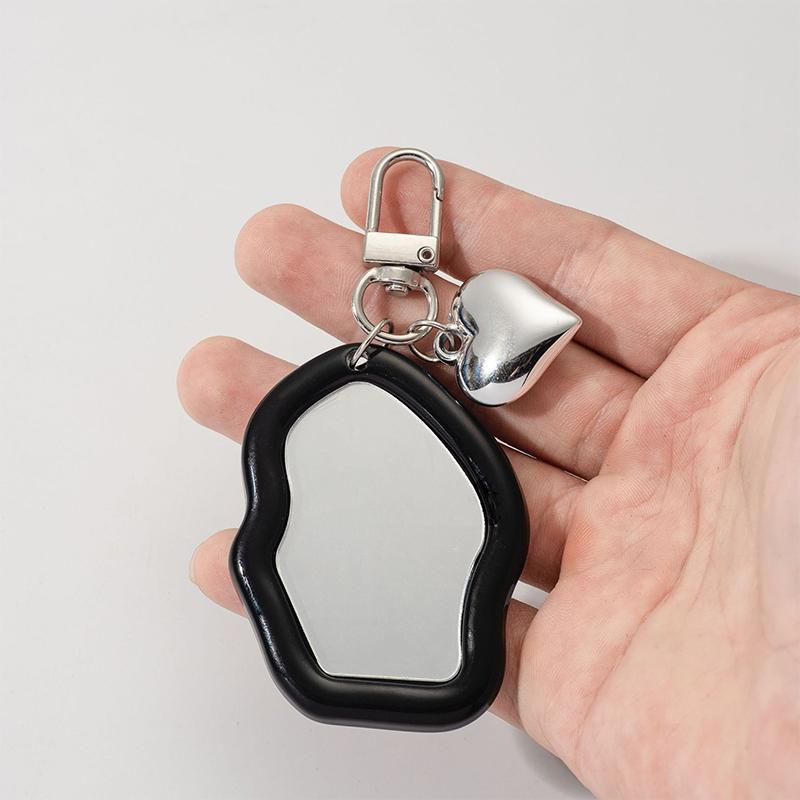 Chaveiro Espelho de Nuvens/Amor Estilo Doce Y2K Temperamento Chaveiro de Carro Fone de Ouvido Mochila Decoração de Celular Pingente Joia Presente