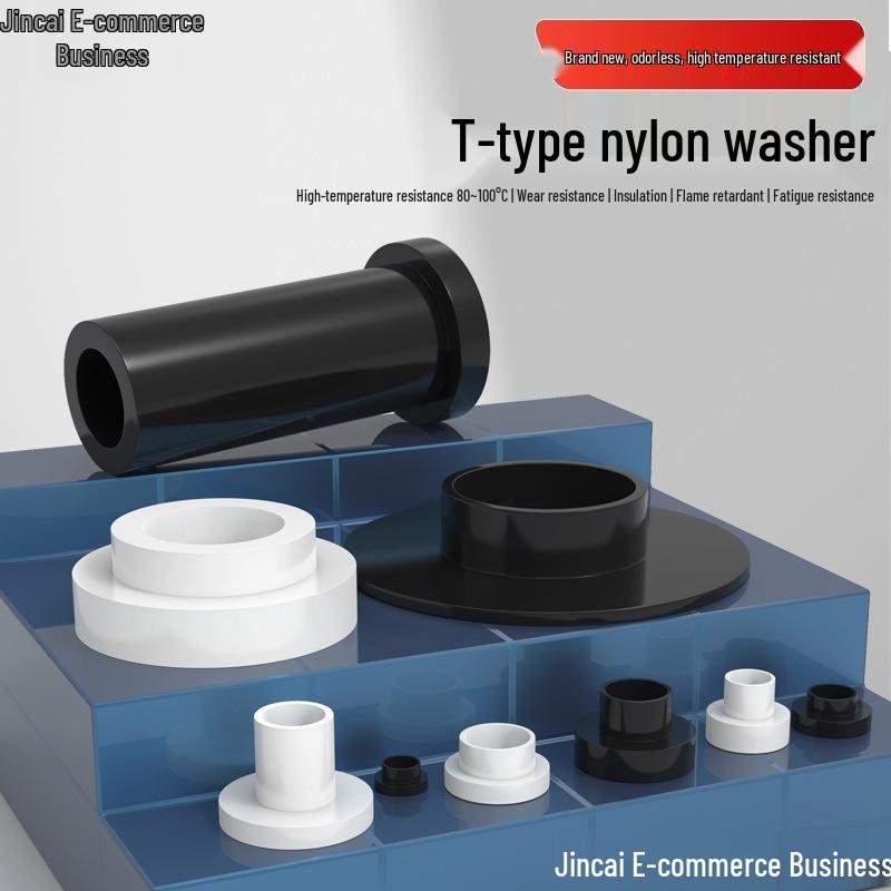 T-shaped Nylon Gasket Ring Screw Shaft Sleeve, Round Concave-Convex Insulation Pad, M2-M35