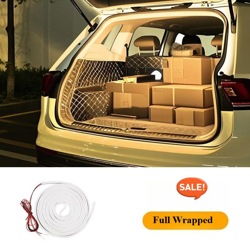 

For JAECOO J7 PHEV 2024 2025 Car Rear Trunk LED Light Bar Strip Trunk Interior Brightening Decorative Lamp Strip Automatic Light жовтий