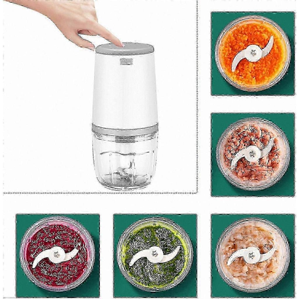 Compact Baby Food Blender, 300ml Mini Processor With Usb Charging, Portable Electric Chopper For Purees And Small Servings