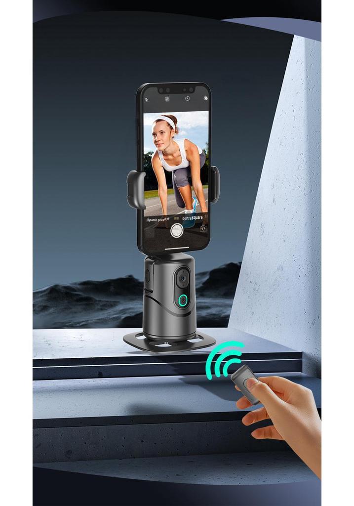 Q12 Smart Tracking Gimbal: AI Face Recognition 360° Live Streaming Phone Stabilizer Stand