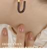 Retro U-Shaped Geometric Enamel Earrings - Non-fading 18K Gold Titanium Steel