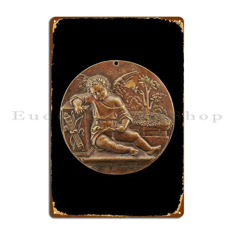 A Sleeping Cupid Metal Sign Pub Design Pub Bar Cave Club Design Tin Sign Poster 20x30cm(7.8x11.8inch)