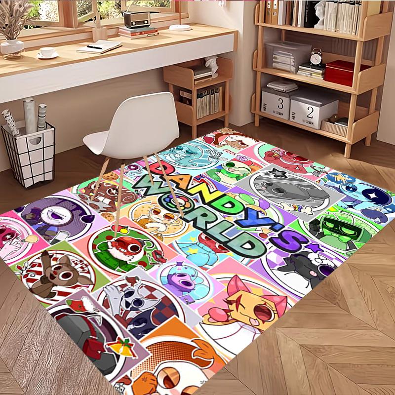 Dandy's World Print Rug, Washable Floor Carpet, For Entryway Dorm Laundry Room Office Study, Home Decor Birthday Christmas Gift