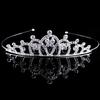 Ślubna Tiara Korona Księżniczki z Austriackiego Kryształu Welon Dodatek do Włosów dla Dziewczynek Dzieci Tiara Korona Biżuteria do Włosów