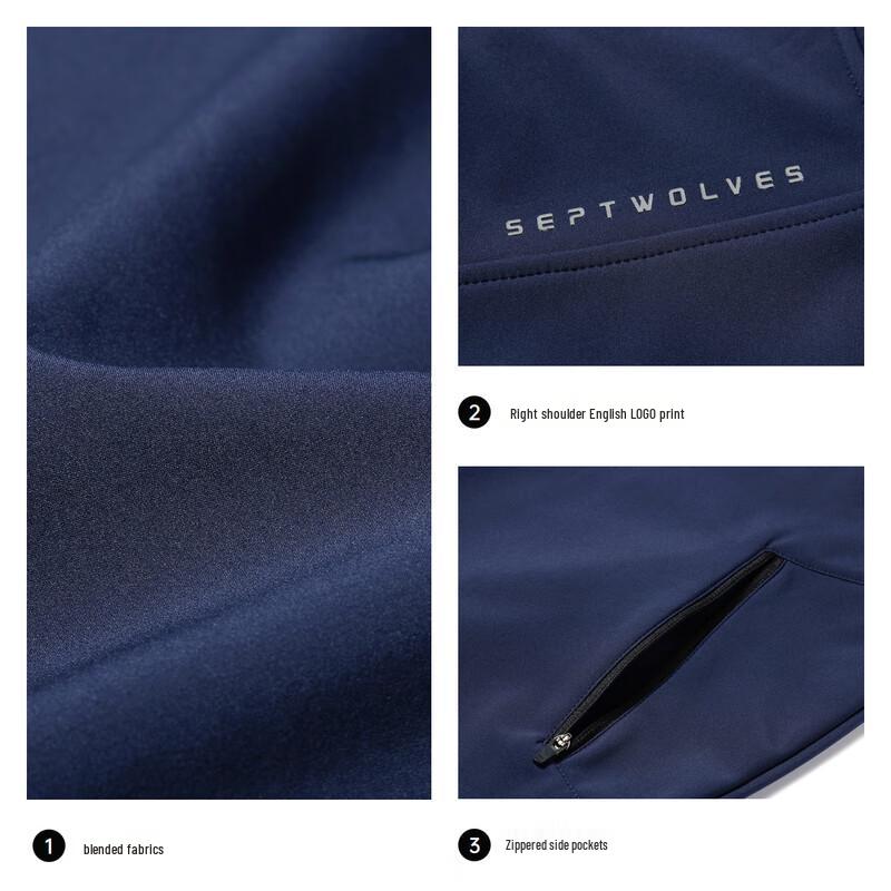 SEPTWOLVES Men's Soft Shell Stand Collar Jacket