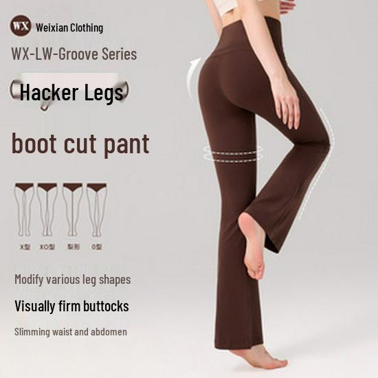 Women's Ribbed 24" Yoga Pants, Hip Lift, Breathable, Quick-Dry Sports Leggings, Tummy Control
