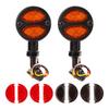 1 Pair Motorcycle LED Turn Signal Light Dual Color Indicator Blinker 12V   for Motorbike
