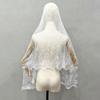 Vintage Style Bridal Headscarf Breathable Muslin Head Covering Lightweight Lace Shawl  Guest Look