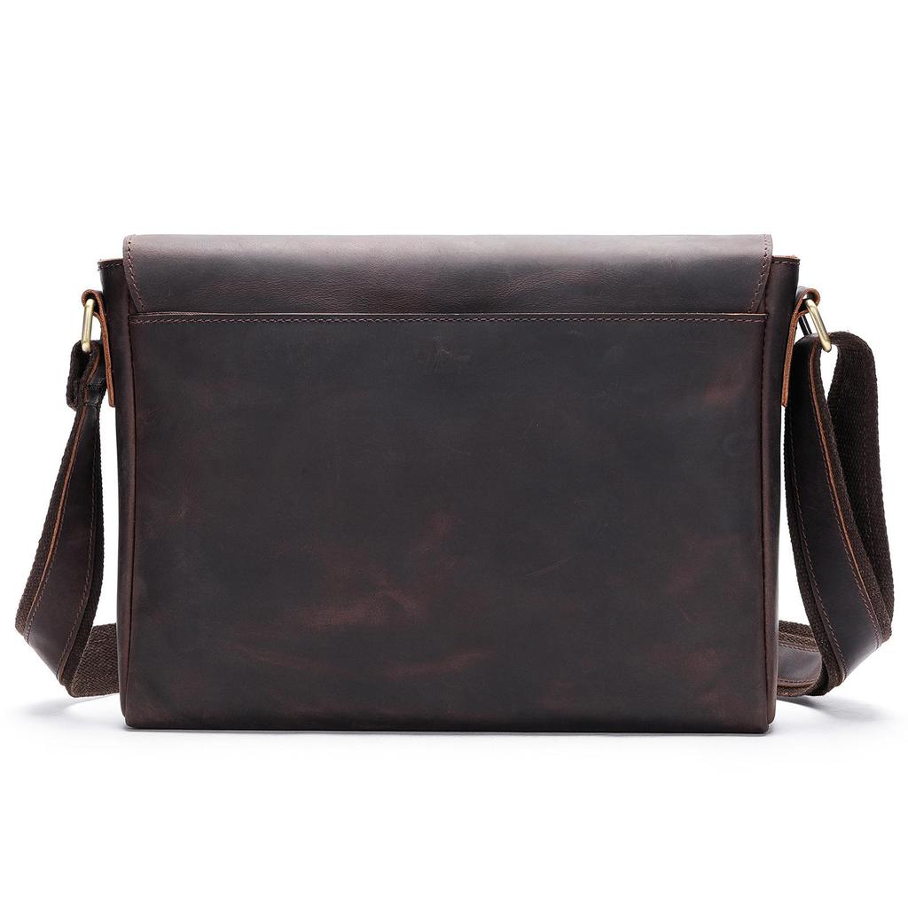 Men's Bag Men's Leather Crossbody Bag Large Capacity Shoulder Bag Men's Vintage Head Layer Cowhide Bag