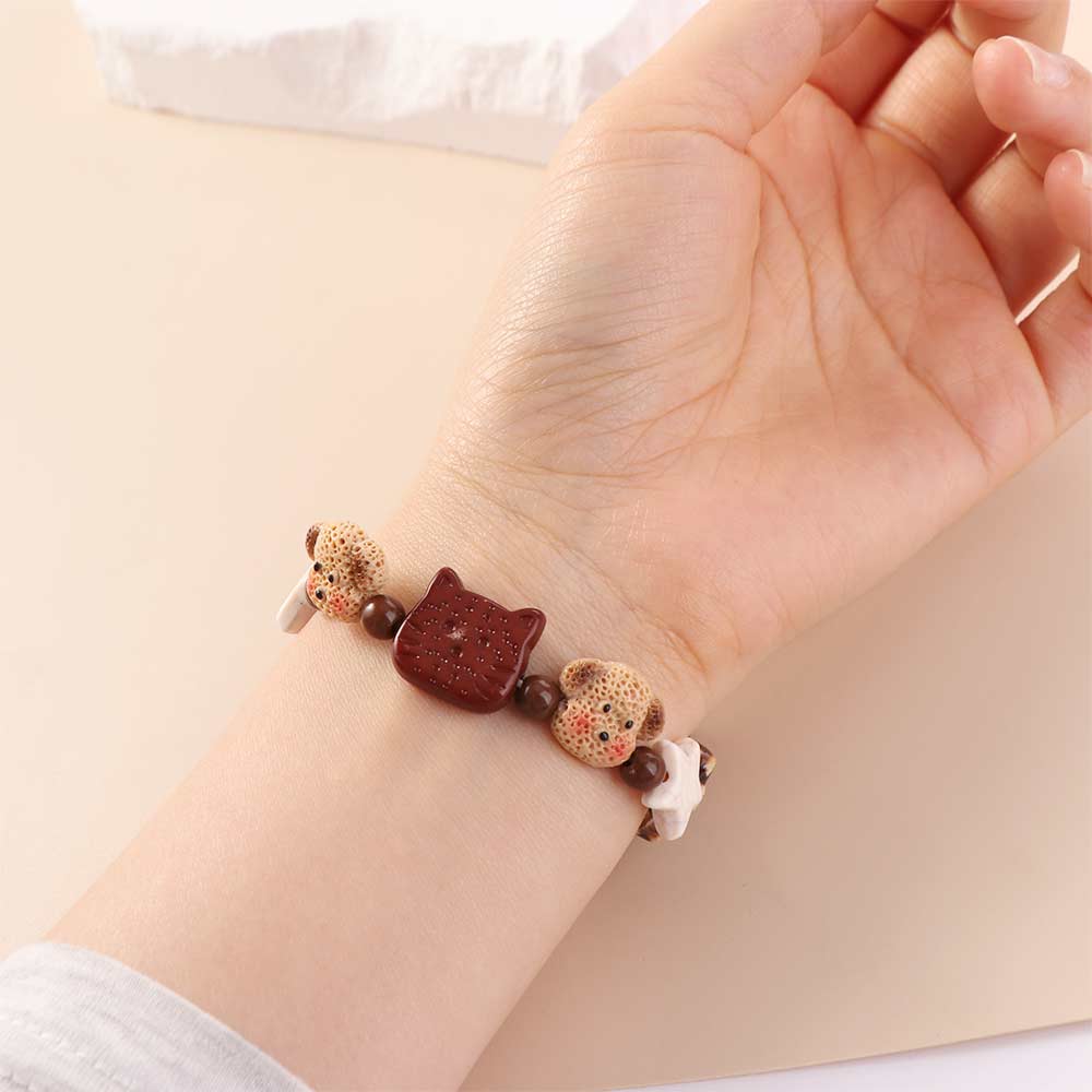 Star Cat Beads Bracelet Cute Biscuit Bear Bracelet Creative Friendship Bracelet Hand Accessory