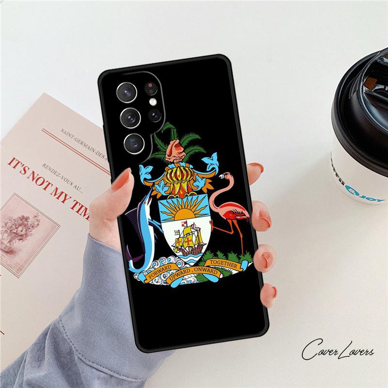 Bahamas Flagge Handyhülle Für Samsung Galaxy S24 S25 S23 S22 Ultra Note 10 20 Plus S20 S21 FE Hülle