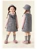 Tongbei 2025 Winter Girls' Sweet Bow Wool Sleeveless Dress