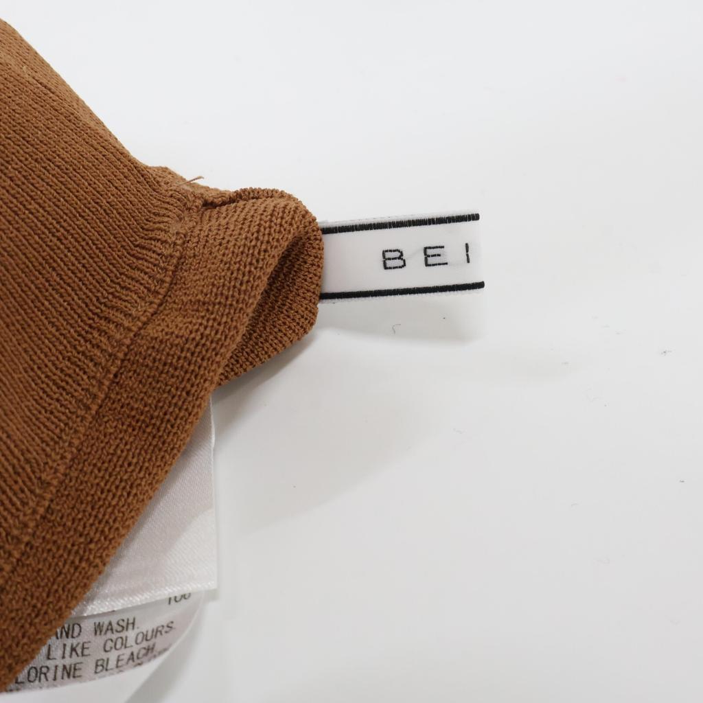 BEIGE Brown VALOIS Knit Skirt Skirt 4 BrownUsed