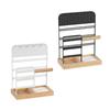 Convenient and Stylish Wood Storage Shelves Stylish Metal Jewelry Display Stand for Earrings Bracelets and Necklaces