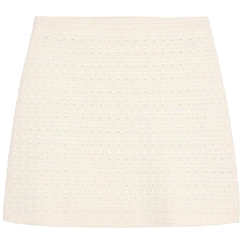 Zaprha 2025 Summer New Fashion Temperament Versatile Knitted Texture Mini Half-Length Short Dress 4192058