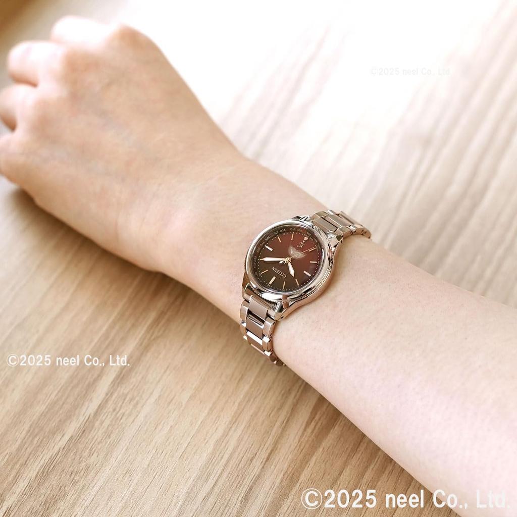 Citizen XC Sakura Sun Moon Pink Eco-Drive Women's Watch, Light-Powered, Radio-Controlled, Waterproof, Pink, Brown, Lightweight, & Design, EE1004-73W,